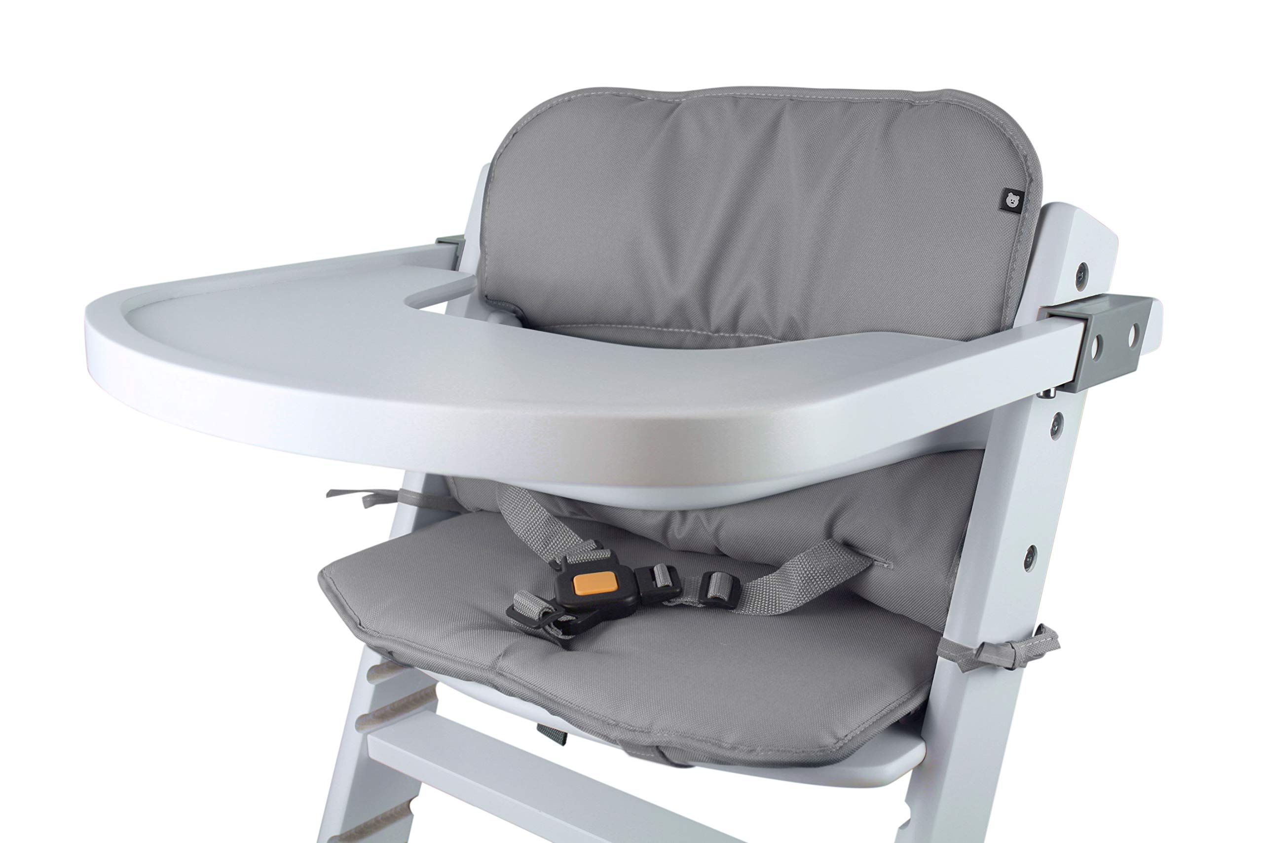 Hochstuhl Sitzkissen für Timba Safety 1st. - ergonomisches Memory-Schaum Kissen zur Rückenentlastung, Sitzpolster extra dick - Sitzverkleinerer Auflage ohne Verrutschen (Hellgrau)