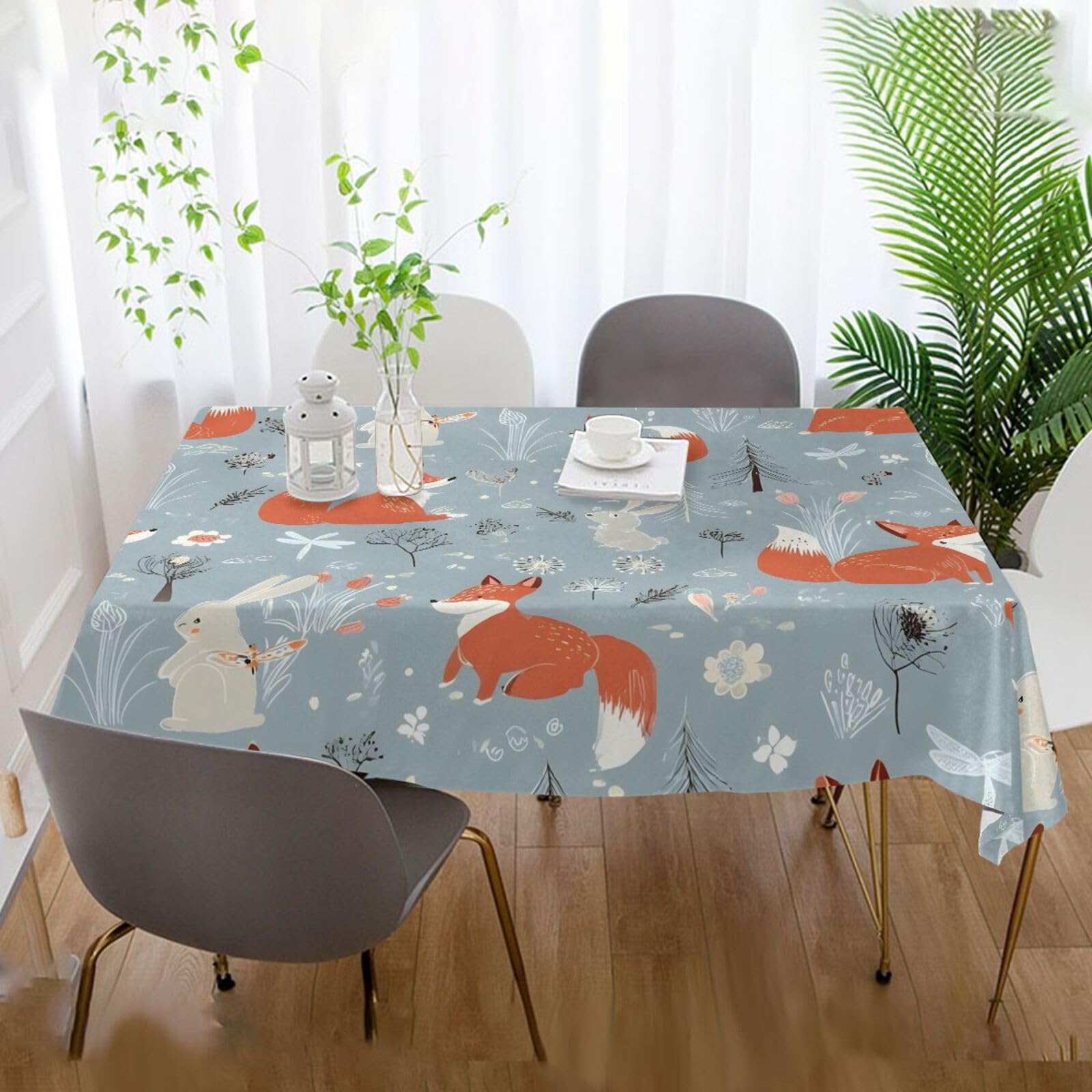 Amazon.com: ALAZA Rectangle Tablecloth 60 x 120 Inch Fox Forest