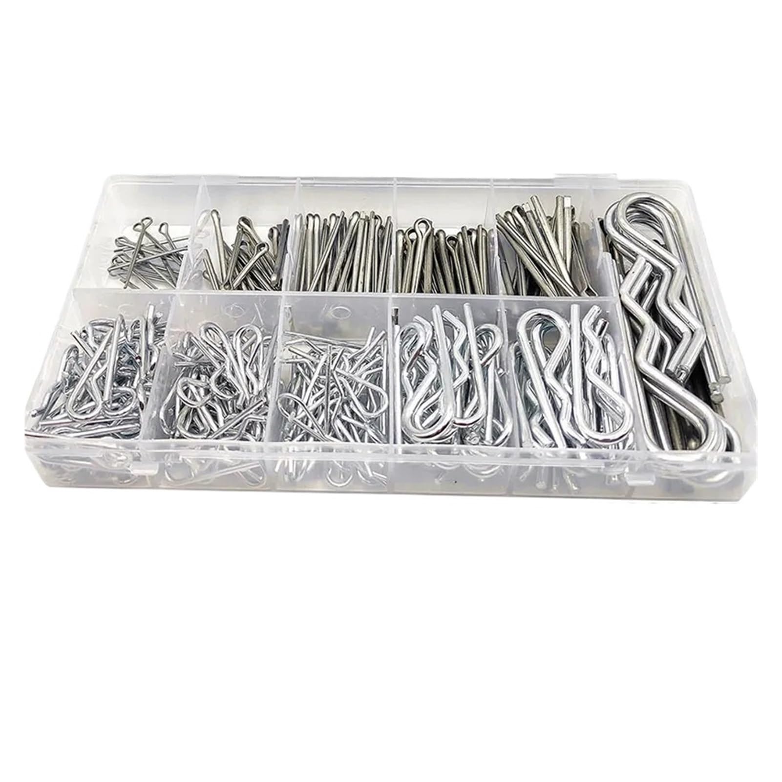 Splint R Clips Feder Halte Haarnadeln Sortiment Kit Verzinkter Stahl 6 Größen 110 Stück Splinte 6 Größe 140 Stück for Auto
