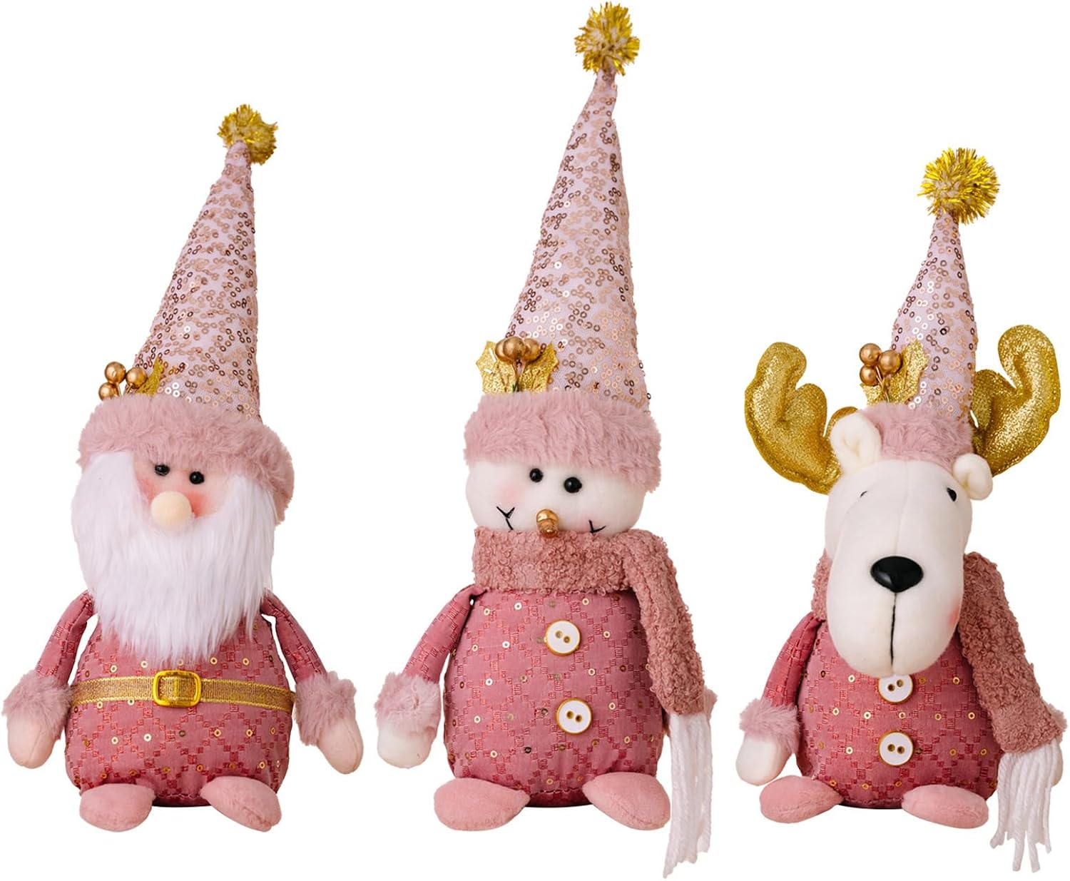 Christmas Festival Indoor Figurine Soft Fabric Figurine Stand Ornament Christmas Tree And Doorway Decoration
