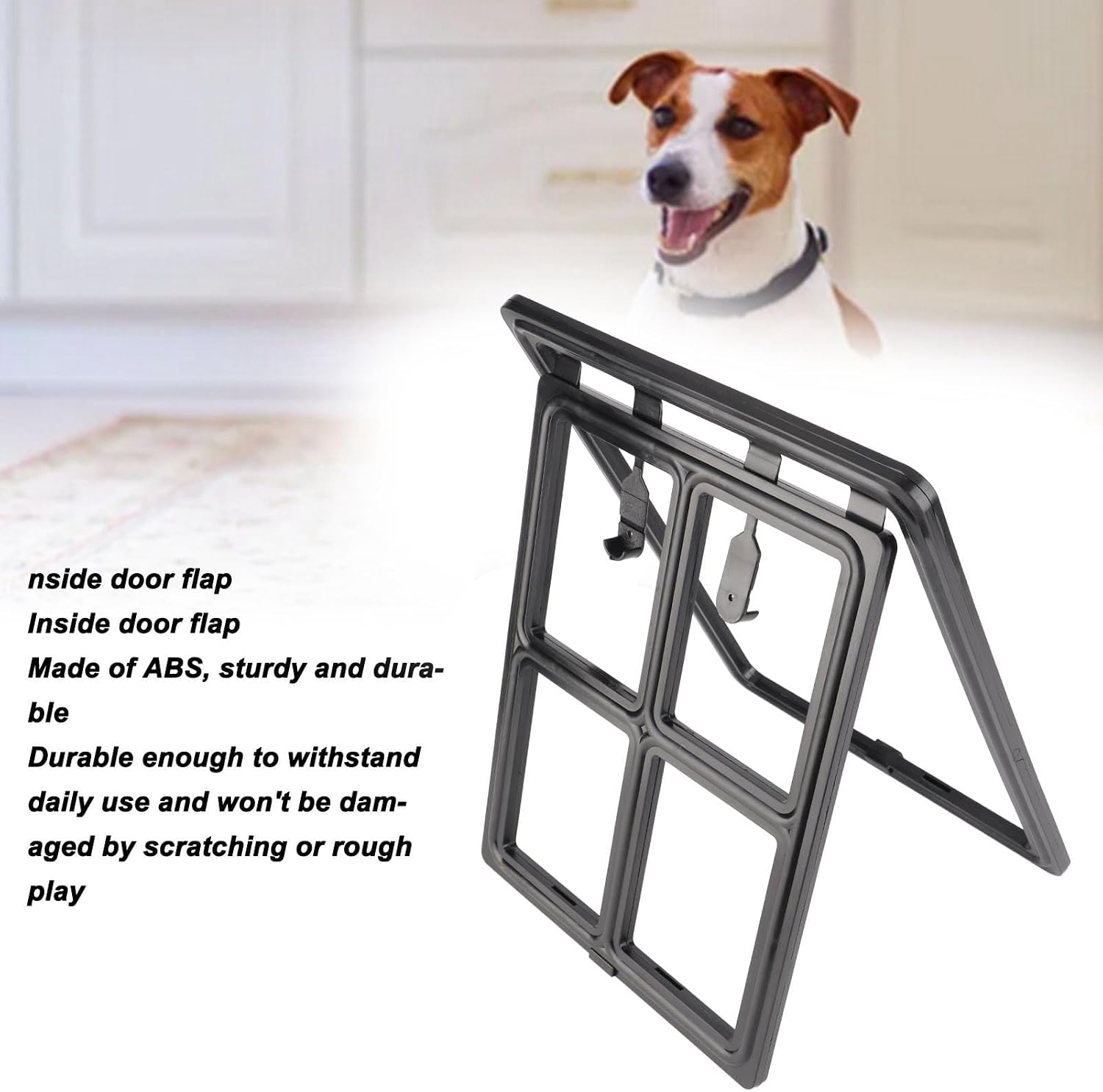 Screen Cat Door, Access Black Sturdy Pet Screen Door Easy Installation Lockable for Window (L 47.24in Diameter)