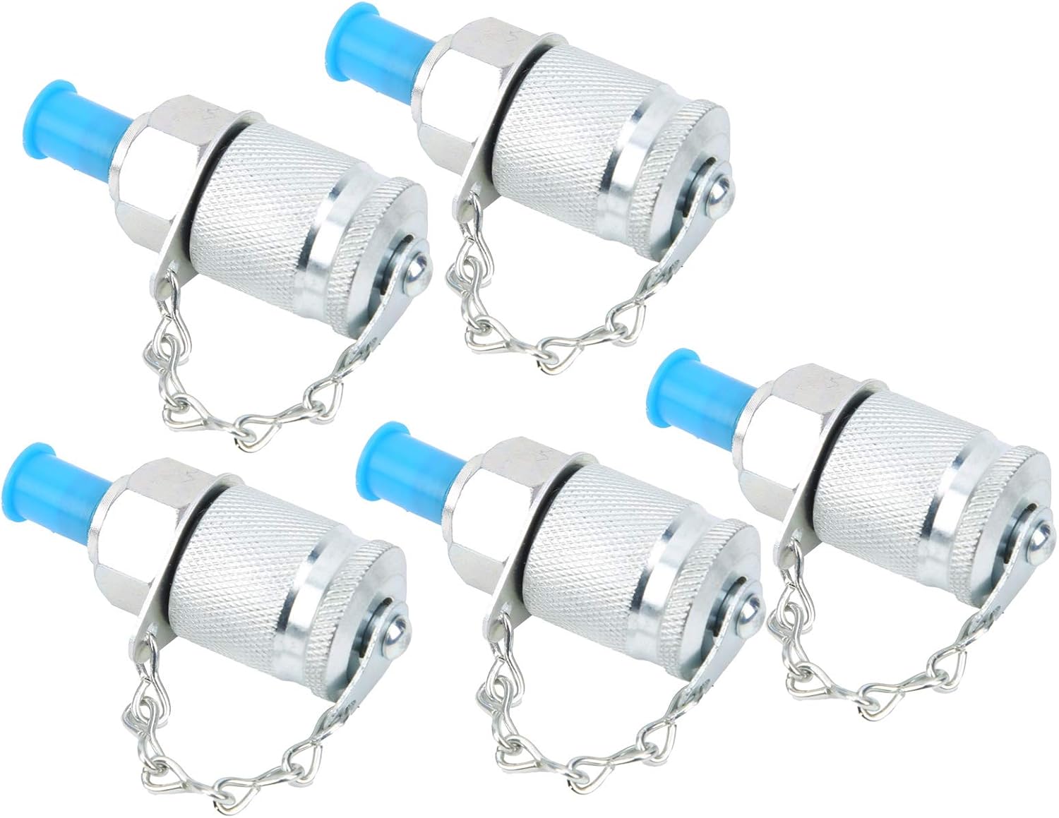 Thread Test Connector, 5Pcs Hydraulic Testing Adapter, Thread Test Coupling Connectors, Pressure Measuring, Automotive Fuel Pressure Testers (M8*1)