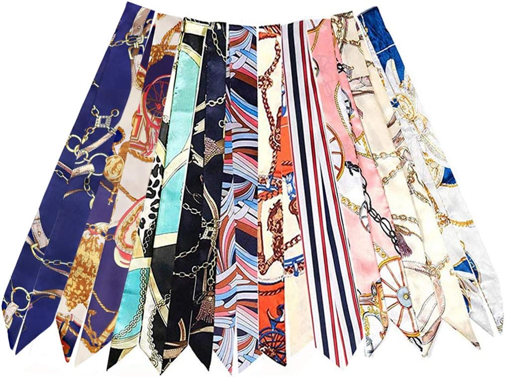 2/6/10Pack Scarf Bags for Women Handbag Scarfs Band Hair Neck Scarves Fashion Gifts