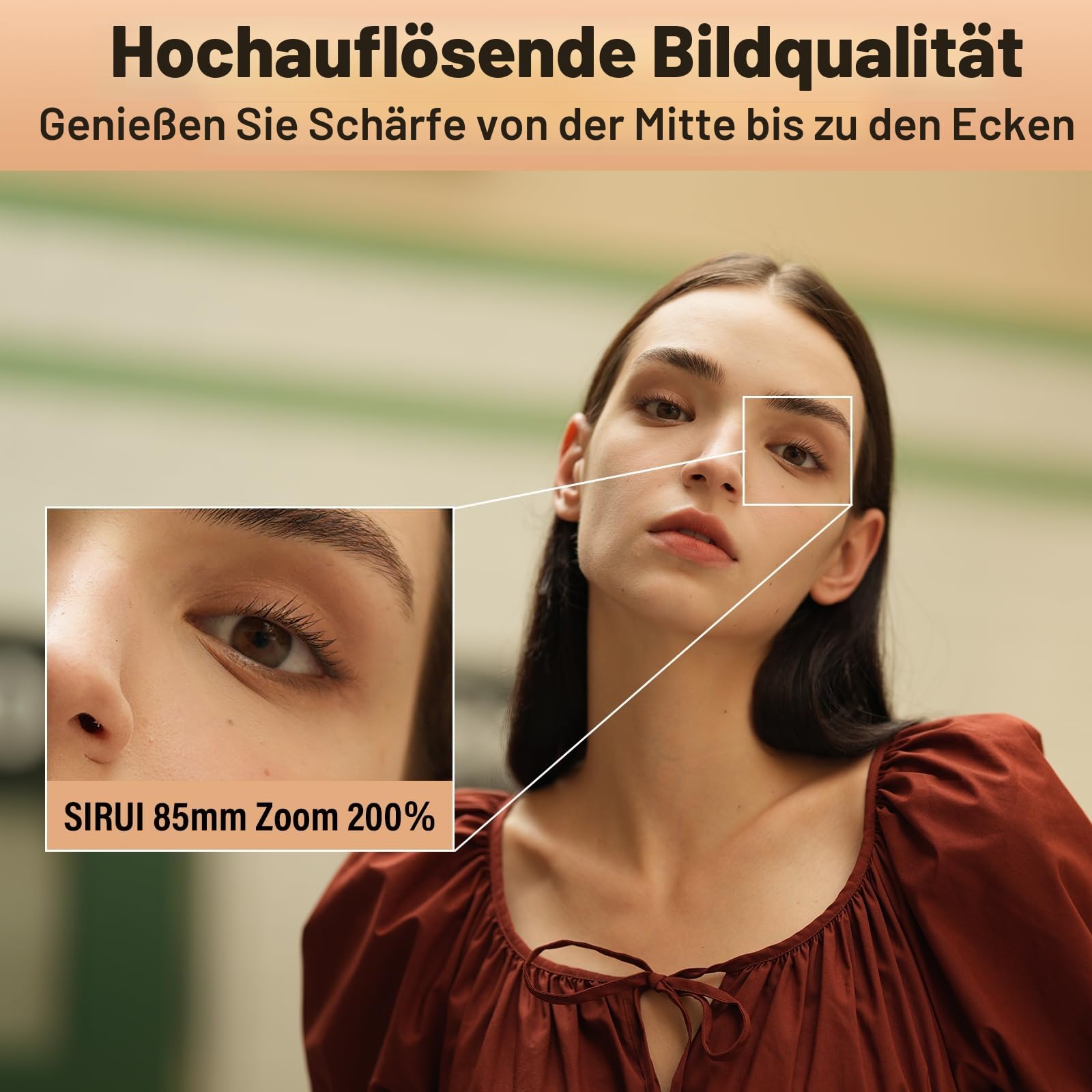 SIRUI Aurora 85 mm F1.4 Vollformat Autofokus Objektiv Teleobjektiv Prime Portrait Objektiv für Z5, Z50/Z50II, Z6/Z6II/Z6III, Z7/Z7II für Z-Mount Kameras Schwarz