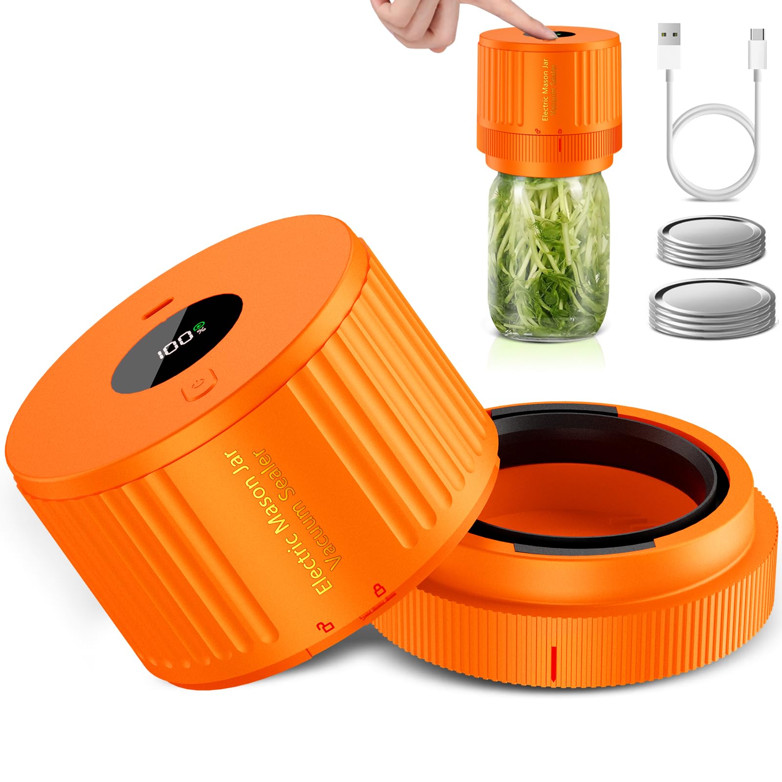 1set Mason Jar Can Elektrische Vacuüm Sealer Kit Kan - Netherlands