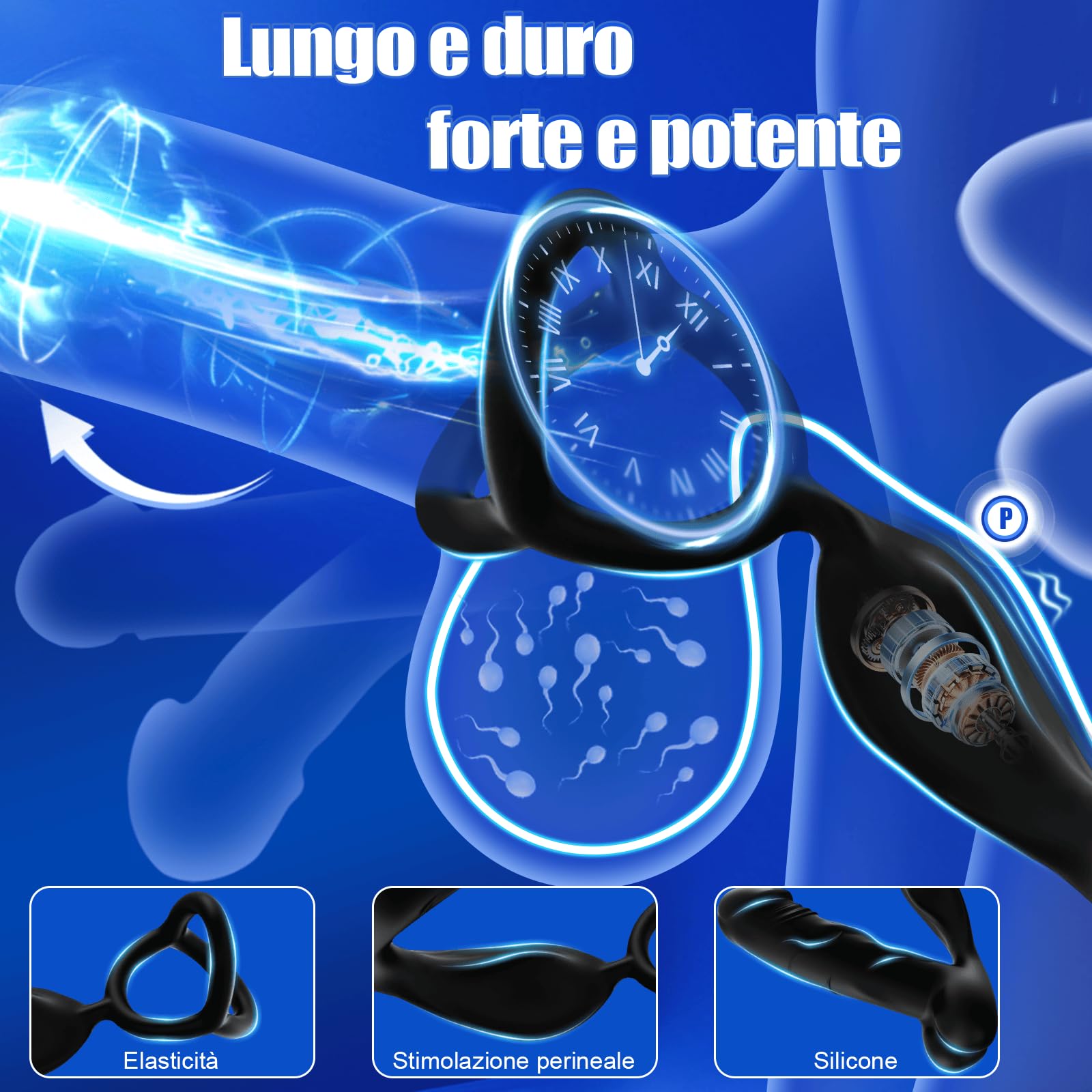 Vibratore Anale Stimolatore Prostata per Uomo Massaggiatore Prostatico Dilatatore Uomo con Anello per Pene Anale Vibratore con Telecomando Massaggiatori Dildo Vibratori Silicone Giocattoli Sessuali