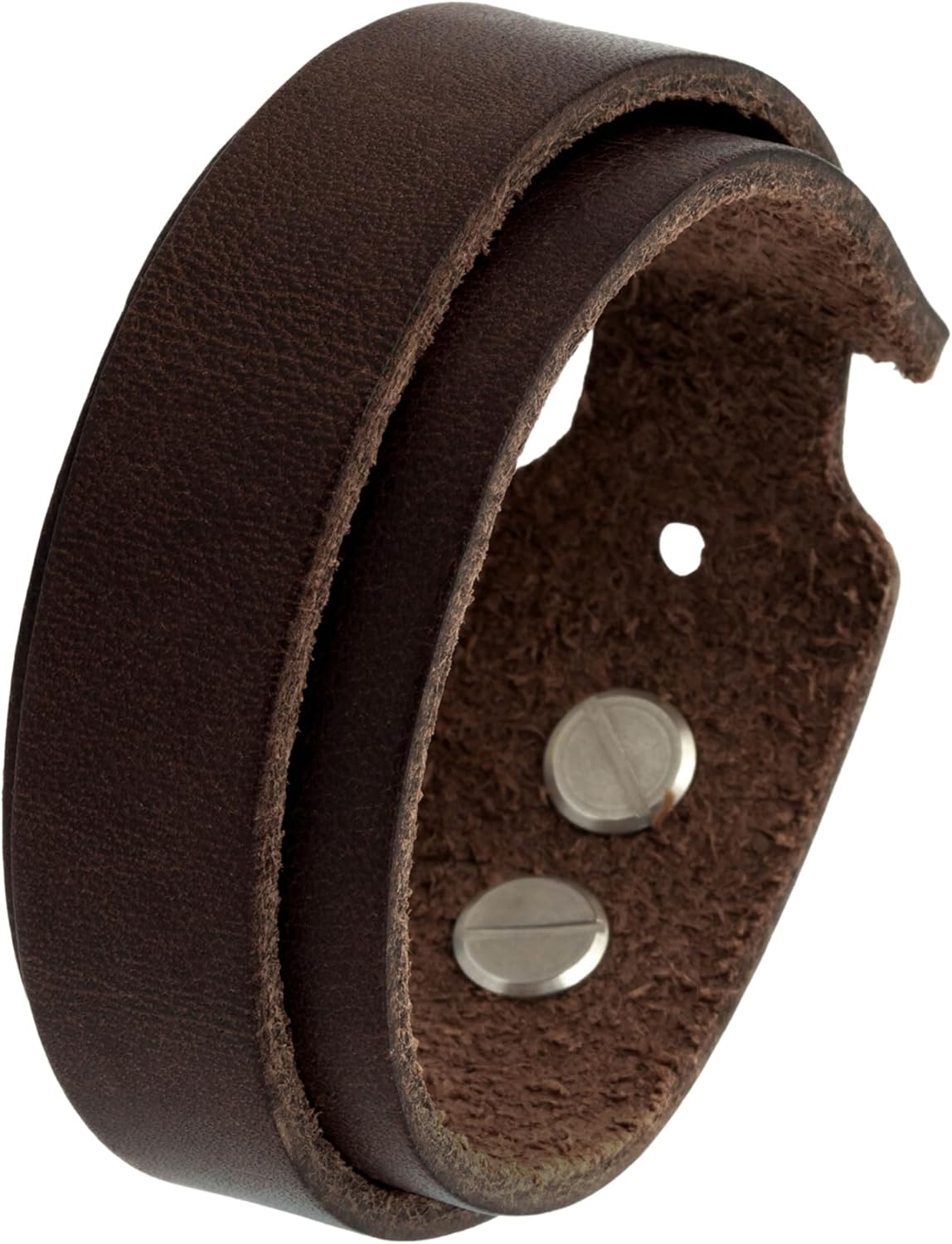 Premium Leather Bracelet - Made in Germany for Women & Men, Hypoallergenic Unisex Genuine Leather with Durable Screw Rivet Closure