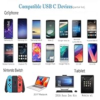 Vista 3 de 2 cables de carga, paquete de 2 cables USB tipo C de 15 pies, cable trenzado de carga rápida extralargo, cable de carga USB C-A para Samsung Galaxy