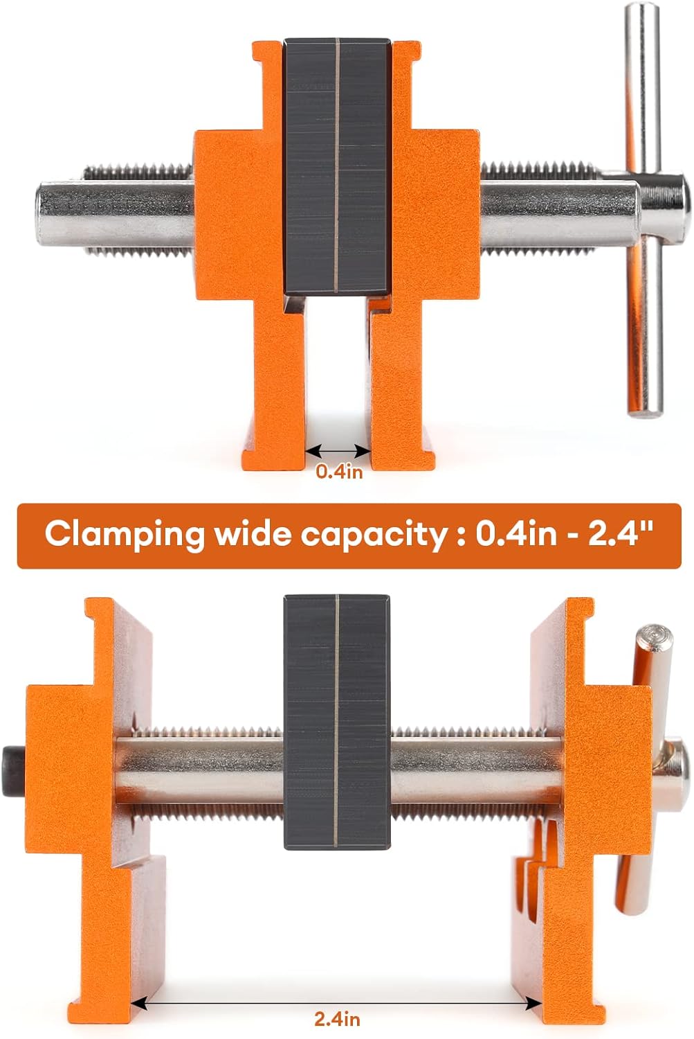 SLIIMU Self Centering Dowel Jig Kit, Inch Woodworking Center Doweling Drill Guide Jig for Straight Hole, Portable Drill Block for Wood Dowel Hole with 6 Drill Sleeve (Orange)