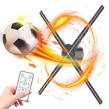 HAVisikr 3D Hologram Fan, 22 Inch Hologram Fan 2000*1356PX Resolution 678 pcs HD LED Beads - Holographic Video Advertising Projector Support APP,Bluetooth Audio,WIFI (22in 16G)