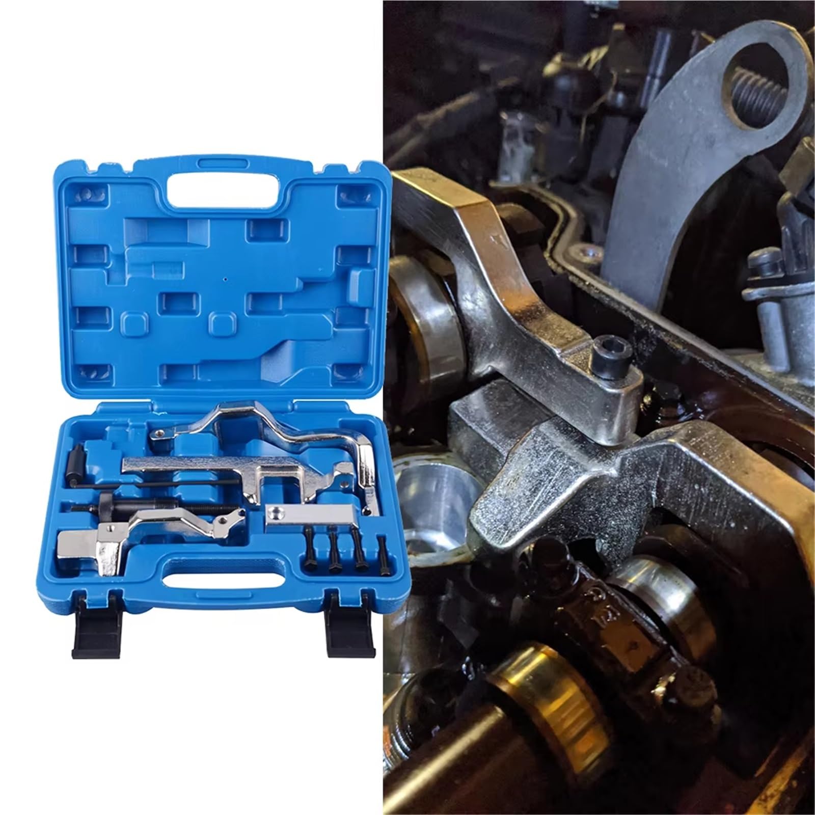 Kit de Calado de Distribución Juego De Herramientas De Sincronización Bloqueo Del Árbol De Levas Compatible Con Mini Para Cooper One R55 2006-2009 N12 N14 1.4 1.6L OE 119590 119540