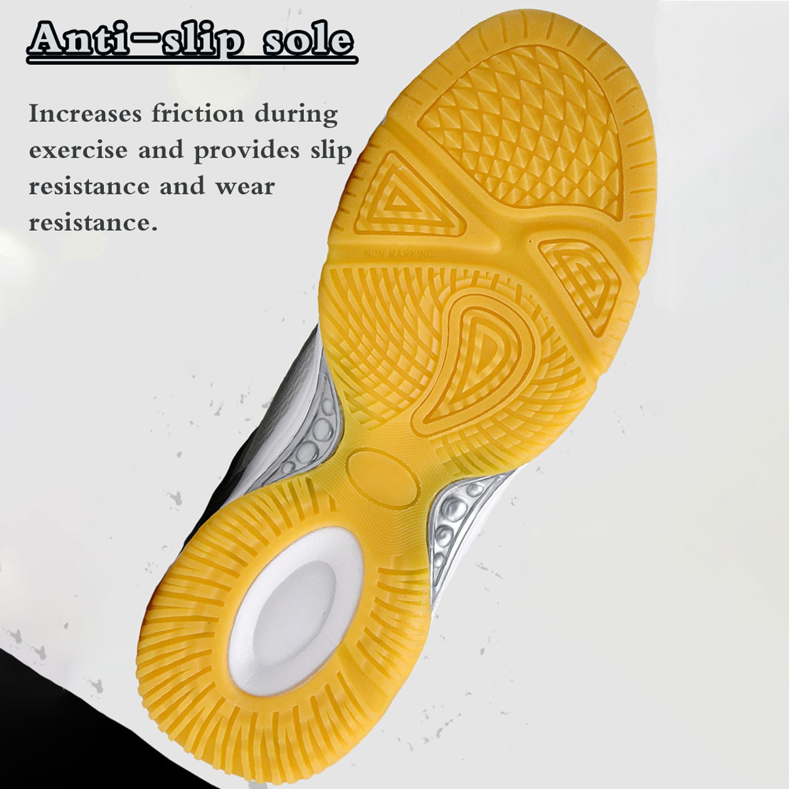 Zapatillas de bádminton Blandas,Zapatillas de bádminton para Exteriores,Antideslizante,Cómodo,Transpirable,para Caminar a Diario,Tenis,Baloncesto,Voleibol,el Ocio y Mantenerse en Forma