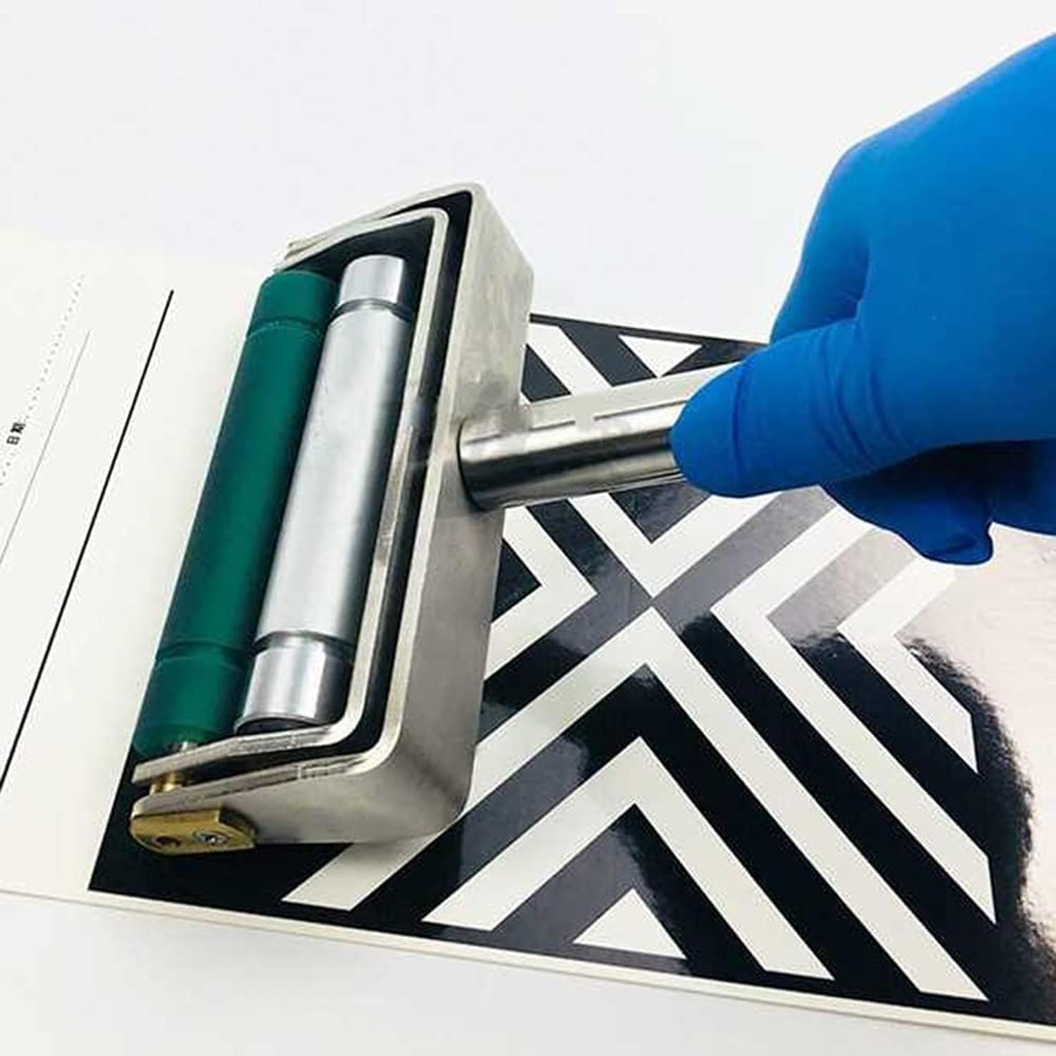Prueba de tinta manual, aplicador manual de tinta de rueda de color, rodillo anilox 180/300 LPI, ancho de impresión de 70 mm, rodillo de goma para producción de tinta