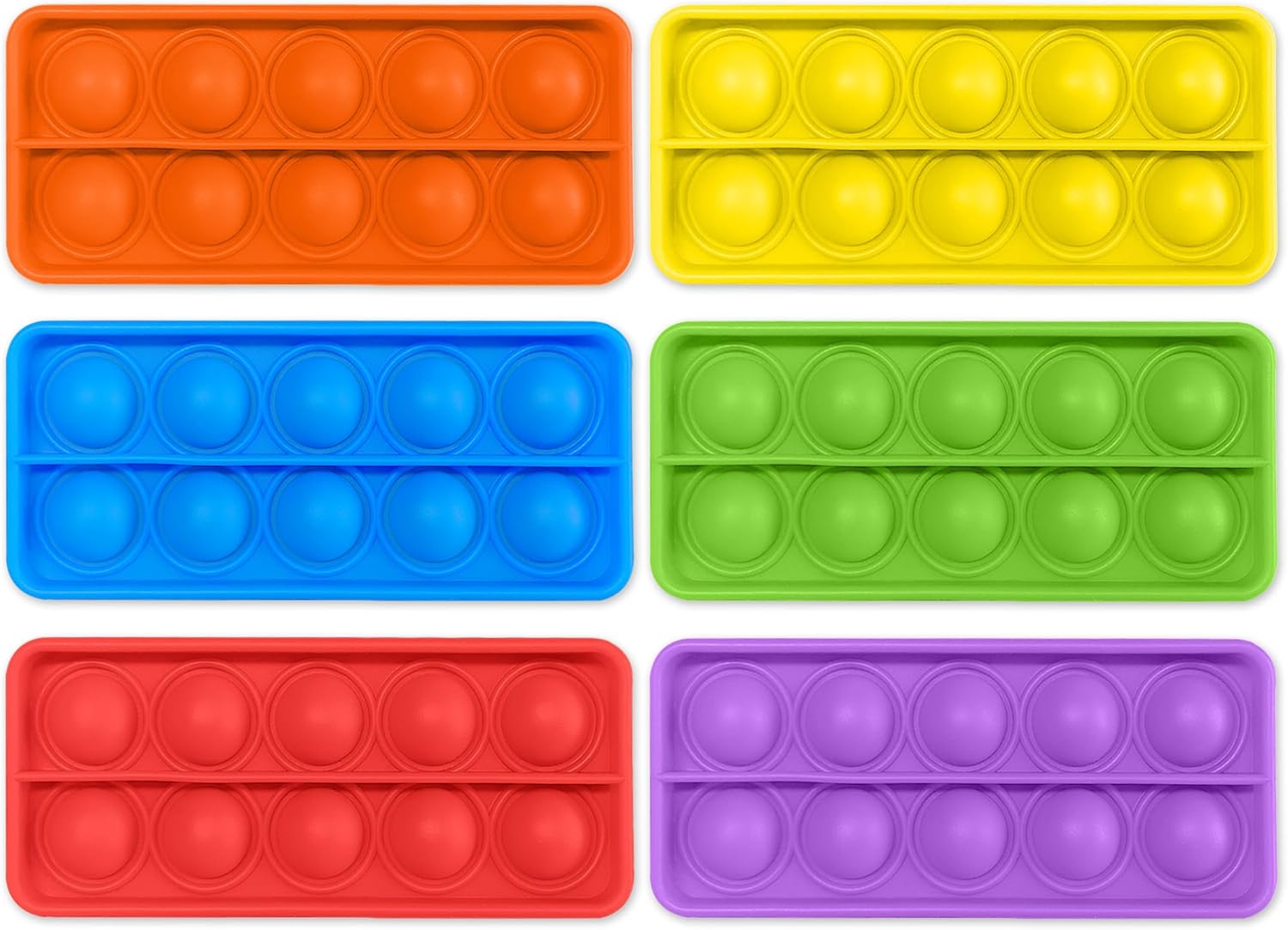 Ten Frame Interactive Pop Sensory Bubble Poppers – Push Counting Pop Fidget Toy – Set of 6