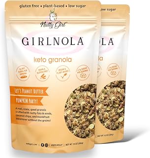 Low Sugar Low Carb Granola Cereal | Peanut Butter Pumpkin Party | 2 Pack | Nutty Girl Keto Girlnola®