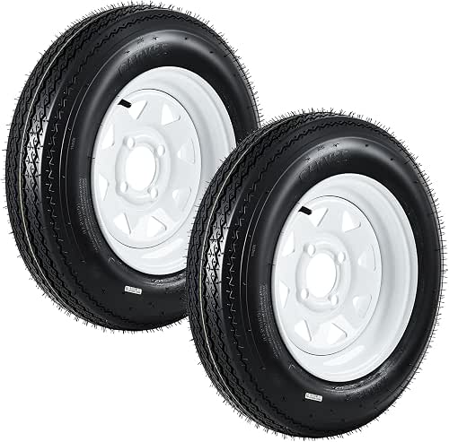 GarveeTech 4.80-12 480-12 480X12 Trailer Tire and Wheel Assembly, Heavy-Duty