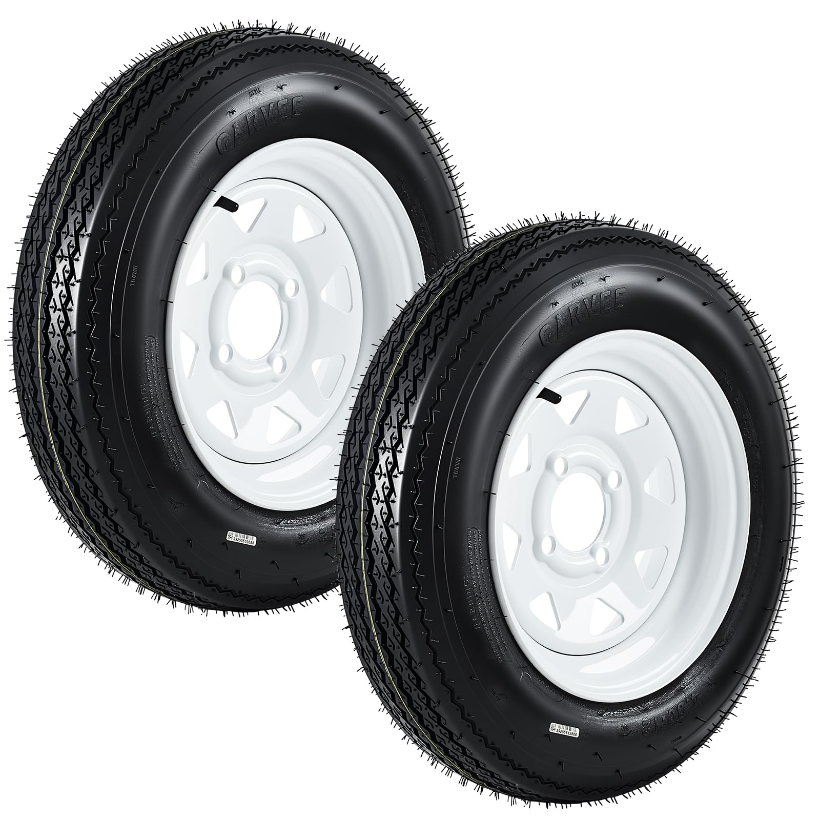 GarveeTech Heavy-Duty 4.80-12 White Spoke Assembly