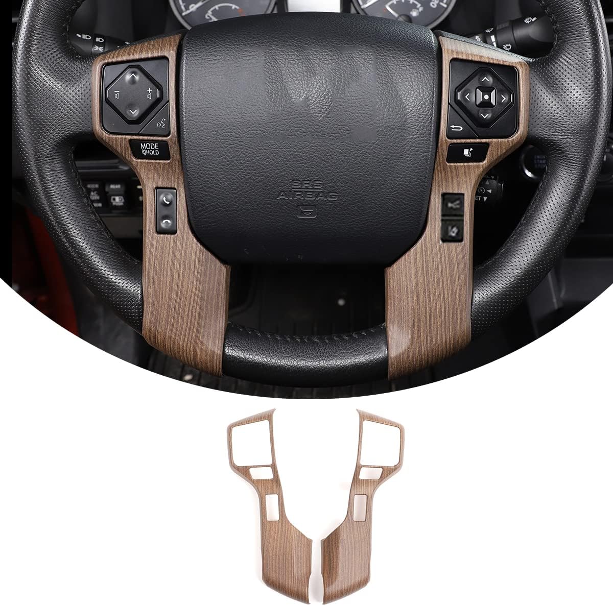 Car ABS Steering Wheel Moulding Chrome Cover Trims Stickers Fit for Toyota Tacoma 2014-2021 Tundra 4Runner 2010-2019 4Runner 4WD N280 2014-2019 Accessories (red, 3+2 Hole) : Automotive