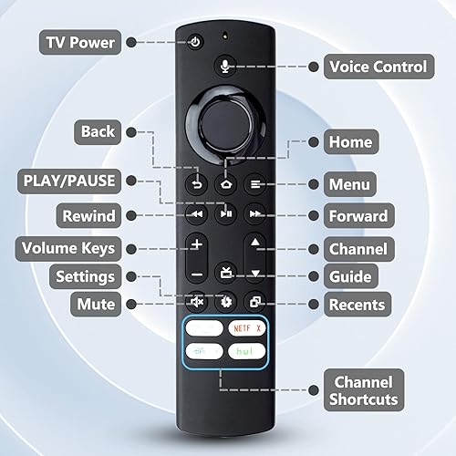 Miniatura 4 de Control remoto de repuesto compatible con todos los televisores inteligentes Insignia, Toshiba Smart TV, Pioneer Smart TV