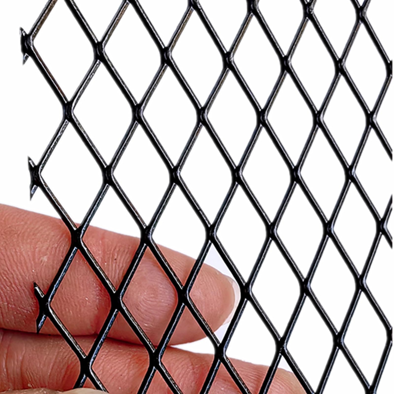 Silver Universal 40"x13" Car Grill Mesh - Aluminum Alloy Automotive Grille Insert Bumper Rhombic Hole (Black 10x20mm)