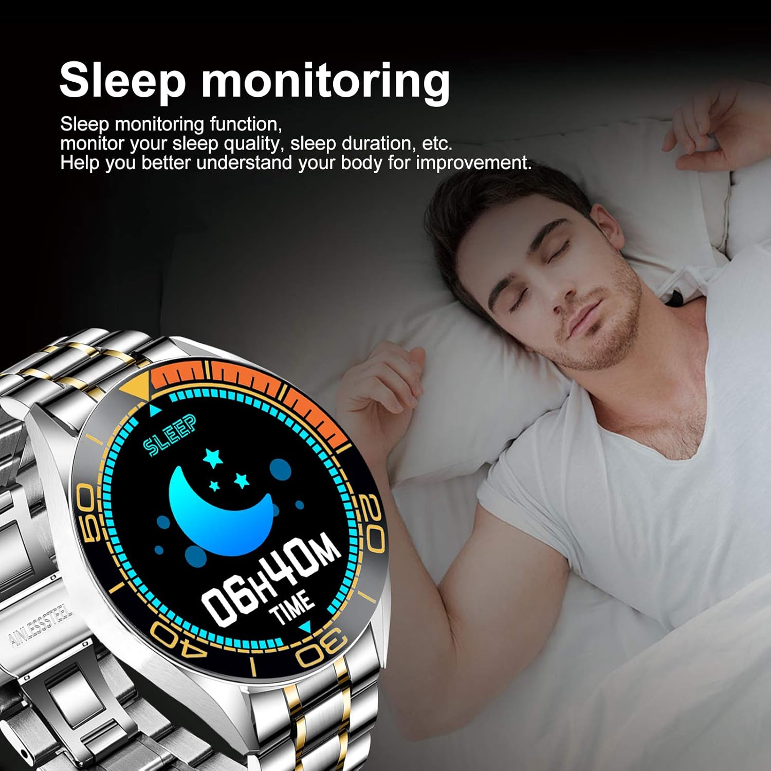 Onе-Dау Sаlе: Uр tо 70% оƒƒ LIGE Men Smart Watch Monitor Heart Rate Blood Pressure Monitor New Steel Band Smart Activity Tracker Watch Calorie Calorie Counter for iOS Android