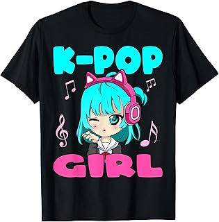 Comprar Anime y K-Pop K-POP GIRL Music Chibi Kawaii Manga Camiseta