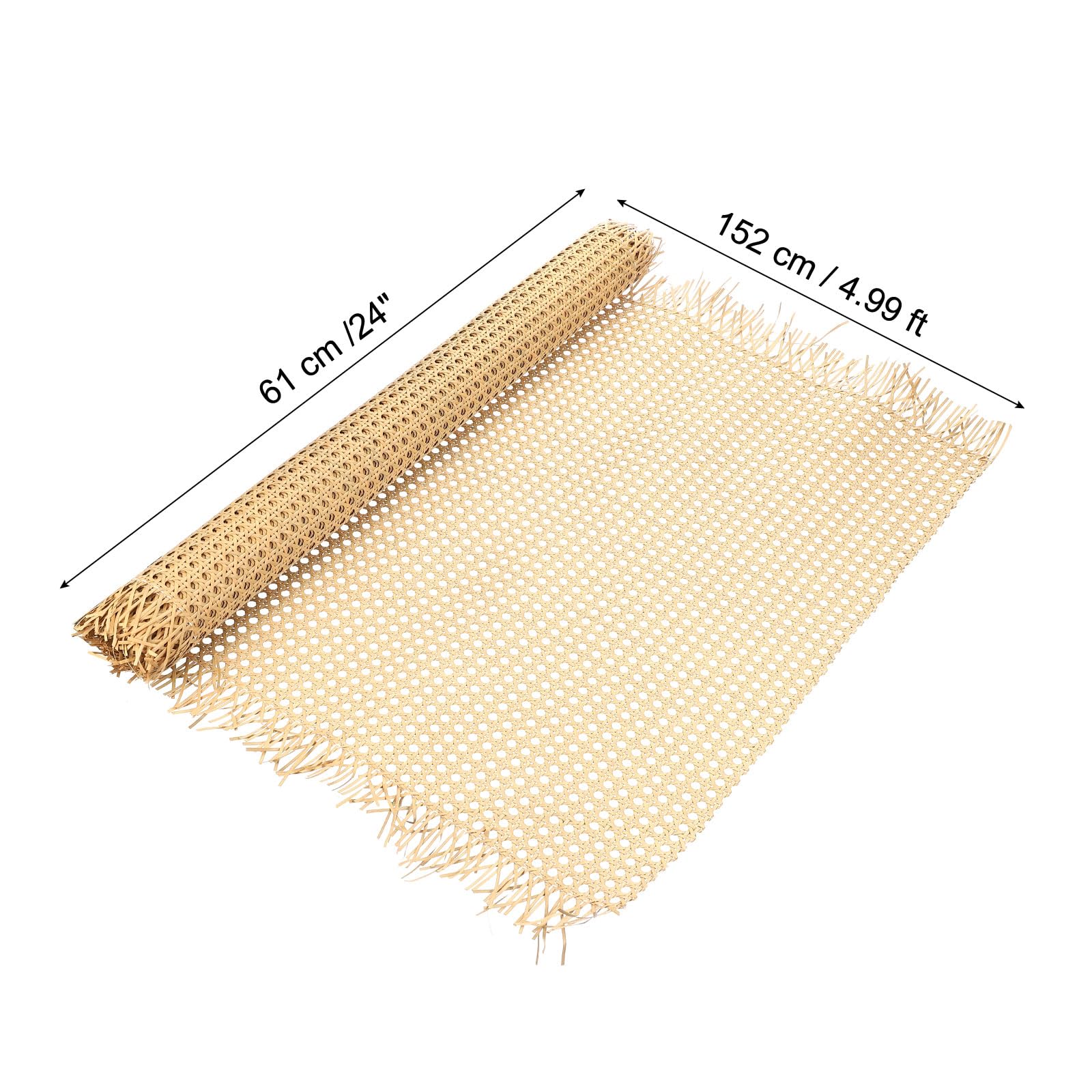 PATIKIL Plastic Rattan Webbing Roll 24 in x 5ft Woven Synthetic Poly Open Mesh Rattan Sheet Faux Cane Weave for DIY Caning Projects Furniture Cabinet Chair Ceiling Door - Image 2