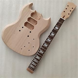 Corps Guitare inachevé DIY 1 Définir Le Cou Et Le Corps De Guitare Inachevé SG Kit De Guitare Électrique De Style Kit Construction Guitare - Les Beatles, Paul McCartney, John Lennon, RIngo Starr, George Harrison