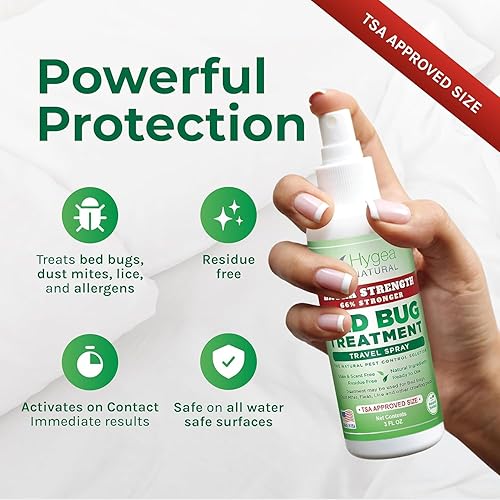 Miniatura 10 de Spray de exterminador de viaje, tratamiento no tóxico, erradicador natural de insectos y piojos, 3 onzas, 3 unidades