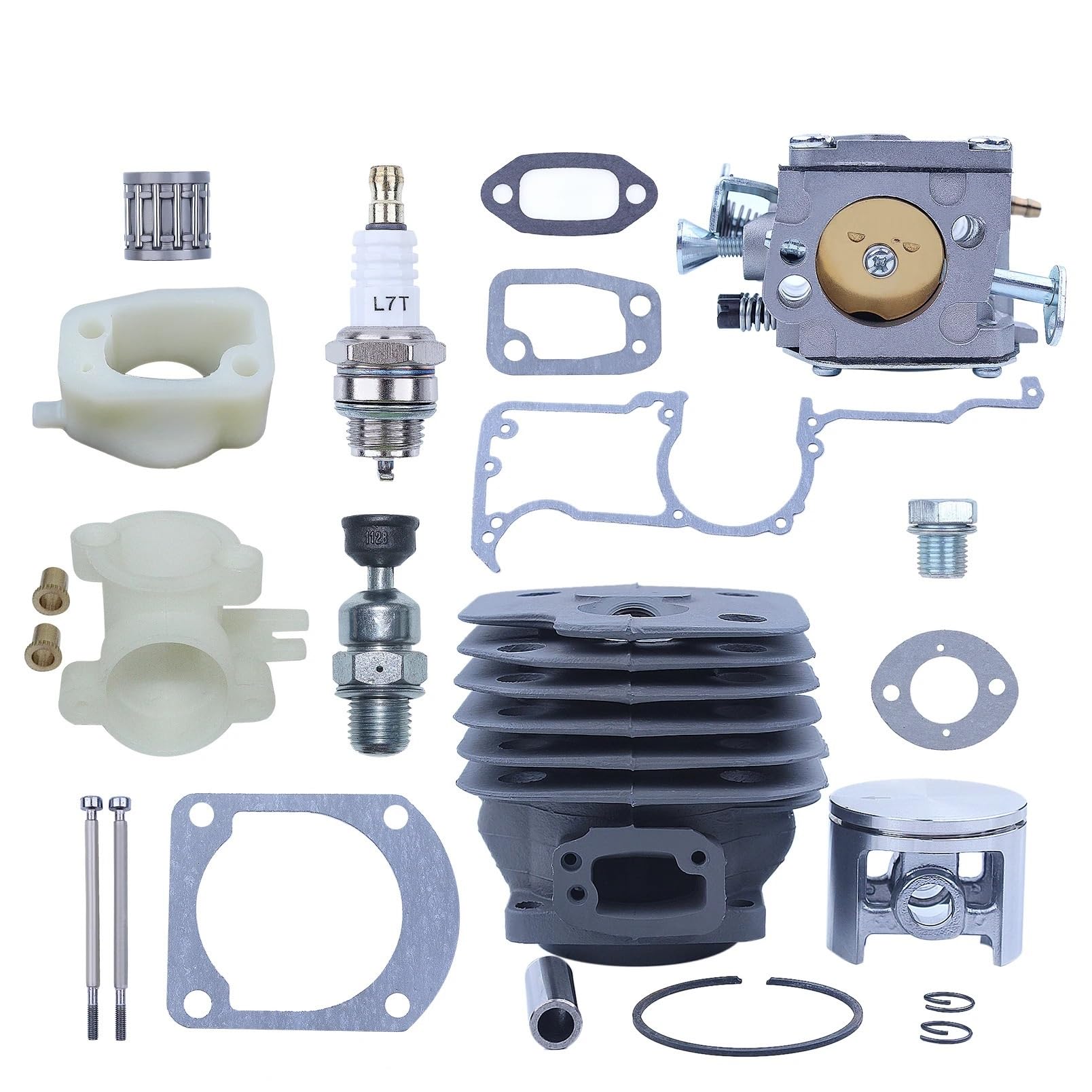 Kit de révision de carburateur à piston et cylindre à gros alésage de 52 mm, adapté aux modèles 266XP, 266, 266SE, XP, SE, 61, pièces de collecteur d'admission de tronçonneuse