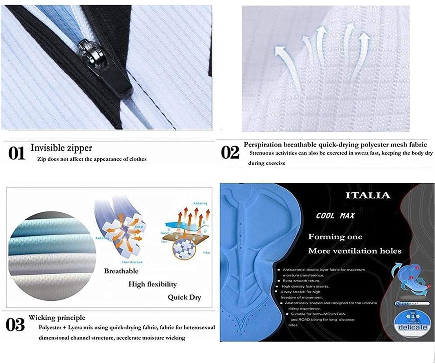 HOMTOL Abbigliamento Ciclismo Set Manica Corta Tuta Ciclismo Uomo Completo Ciclismo Estivo Per Bici Da MTB Con Pantaloncini Imbottiti in Gel Traspirante e Ad Asciugatura Rapida