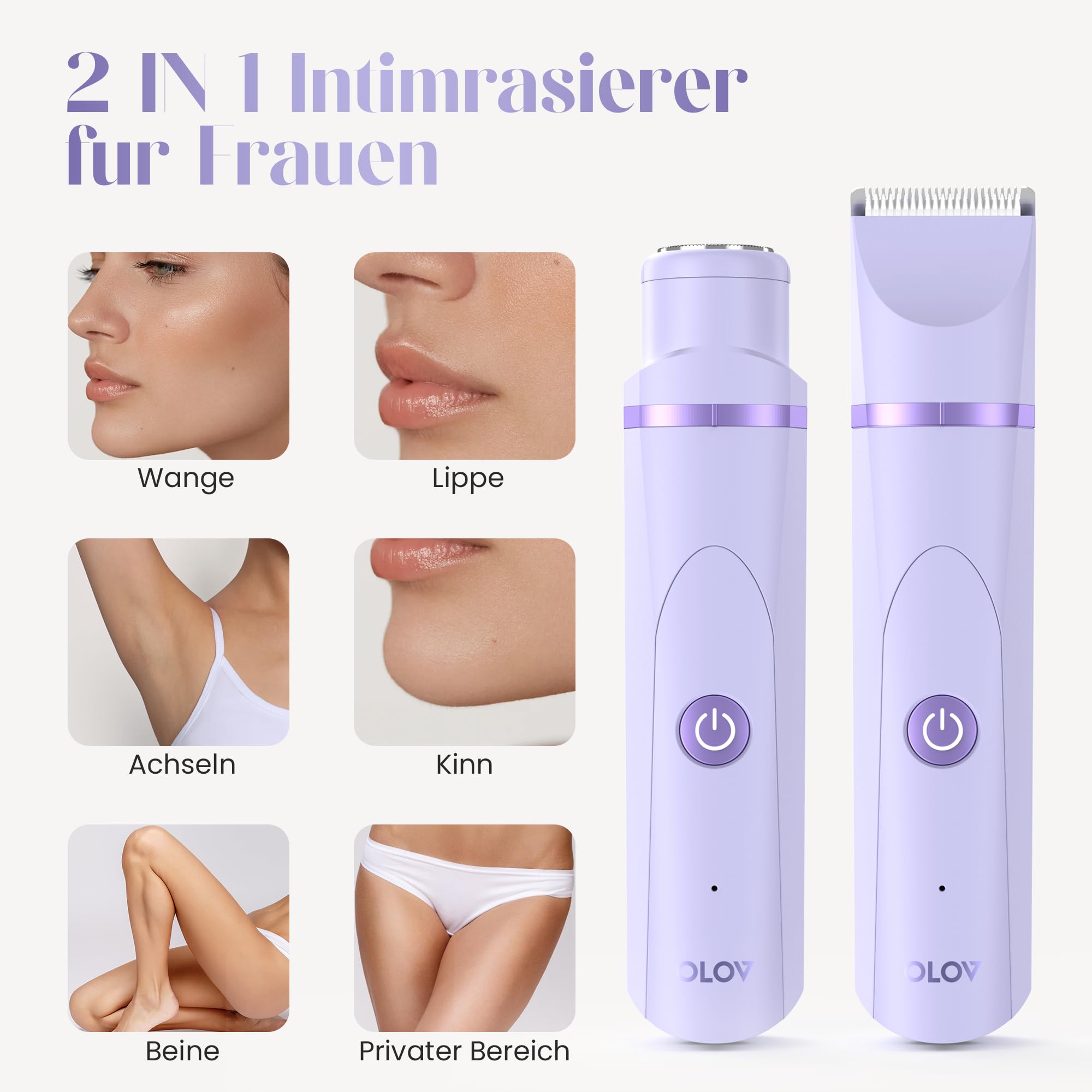 Afeitadora íntima para mujeres, afeitadora para mujer, para axilas, brazos, cuerpo, cara, afeitadora para mujer, zona íntima, uso en húmedo y seco, recargable, con estación de carga USB