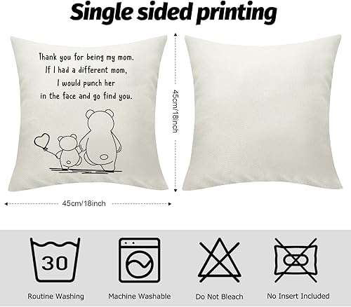 Miniatura 2 de Sunia Funda de almohada para mamá, divertida funda de almohada para el día de la madre, mamá oso para cumpleaños, Navidad, regalo de madre de hija