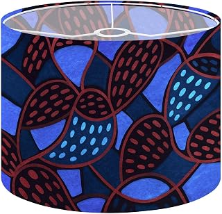 Drum Lampshade Abstract seamless acrylic painting Hand drawn Medium Lamp Shade Replacement Linen Fabric Lampshades for Bedside Table Lamp Floor Lamps Spider Fitter 13"x13"x10"