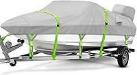 Vista 12 de Funda impermeable 1200D para lancha con cubierta de motor, lona marina con tinte solucionable, cubierta de lancha remolcable de 14 a 16 pies para 14