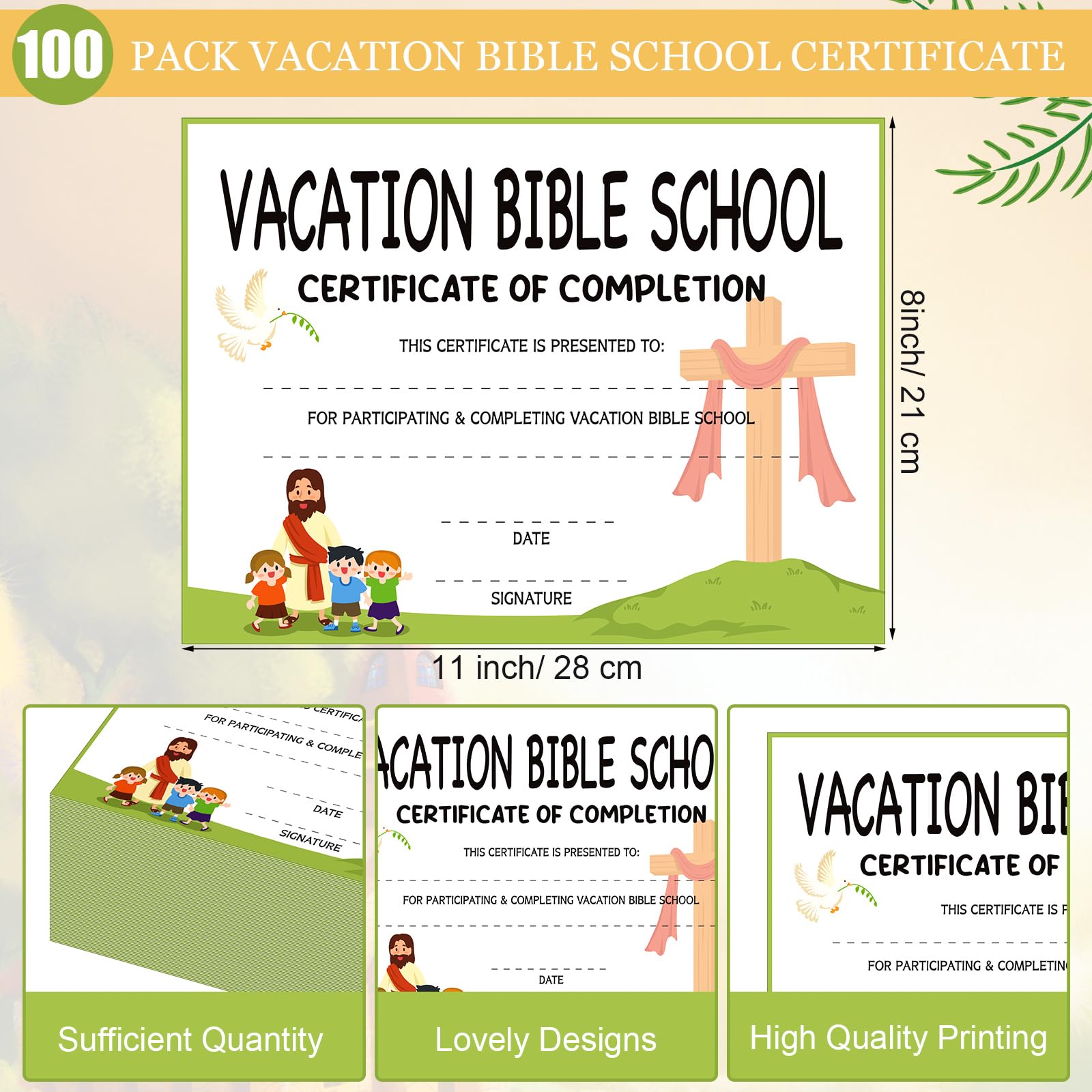 Snapklik.com : 100 Pack Vacation Bible School VBS Certificate Of ...
