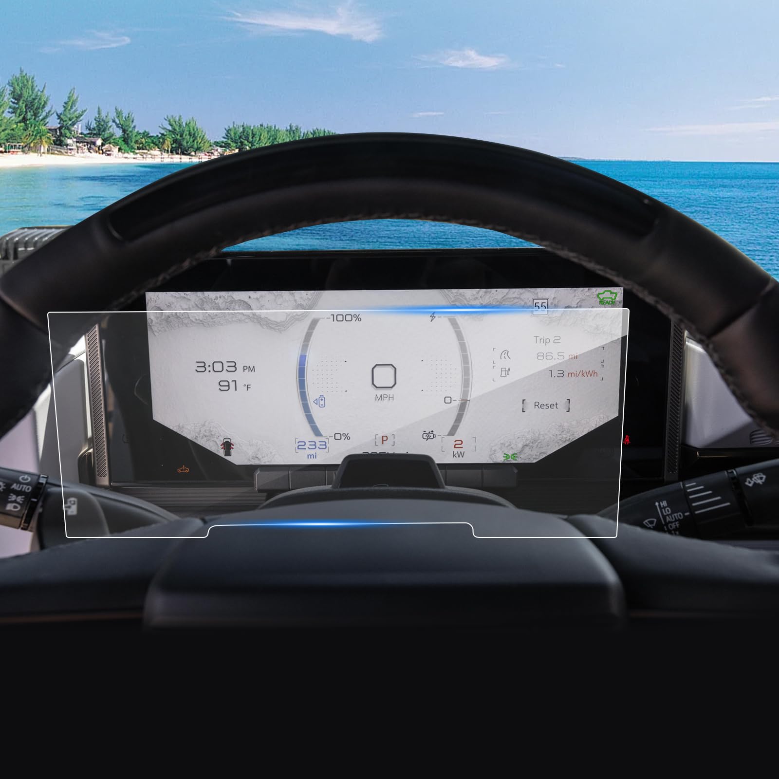 Coleya (2pcs) 2022-2026 Hummer EV Screen Protector for GMC Hummer EV (2X/3X/Edition 1) 12.3-inch Dashboard Display, 2024 2025 Hummer EV SUV/Pickup