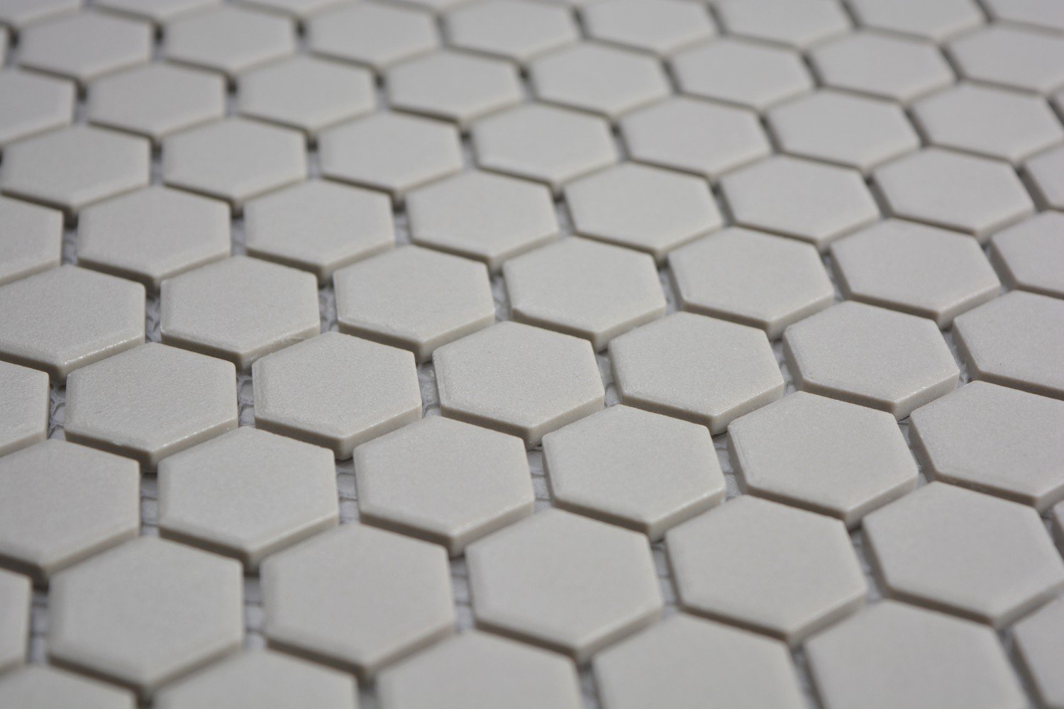 Mosaik Carrelage mosaïque en céramique mosaïque Kachel Hexagon Gris clair non lasuré miroir de salle de bain carrelage WC carrelage mural cuisine cuisine | 10 tapis de mosaïque