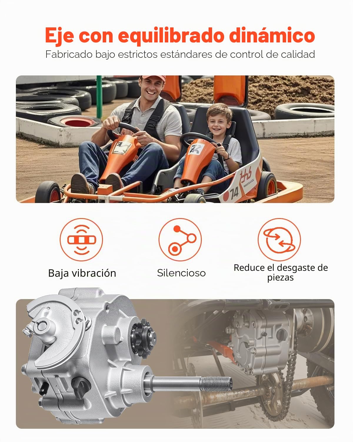 VEVOR Caja de cambios delantera e inversa Go Kart 212cc convertidor de par serie 30, 10T #40/41 12T #35 Go Karts Accesorios TAV2 30 40 41 para motor 2HP-13HP, transmisión local Honor 3 modos de cambio