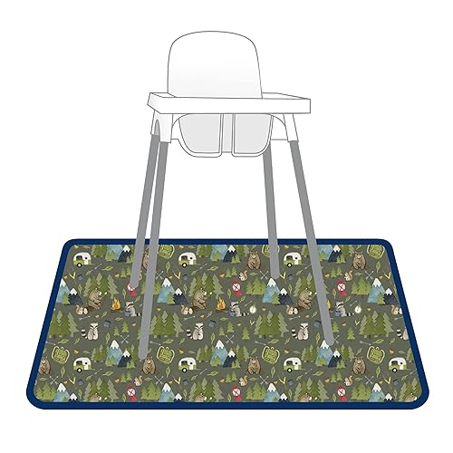 Miniatura 3 de BapronBaby Tapete de camping Bears  Impermeable para debajo de sillas altas, suelos, mesas, tiempo de juego o artes y manualidades, lavable a