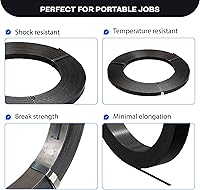 Vista 4 de IDL Packaging Bobina de fleje de acero de 1/2 "x 0.020" x 200 pies (resistencia a la rotura de 1100 libras) en caja de tablero autodispensada