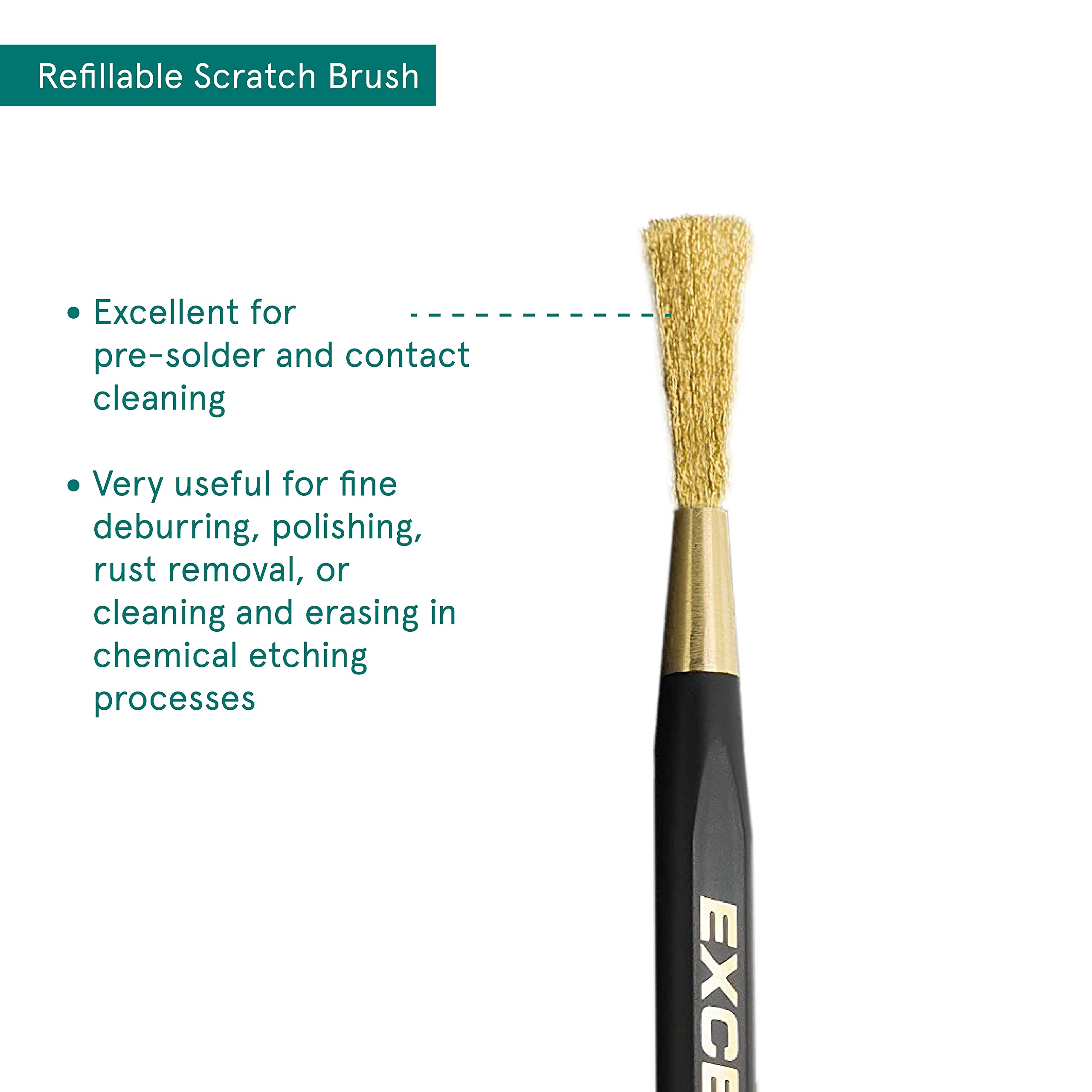 Brass/Steel/Nylon/Fiberglass Straight Scratch Kit Brushes Plastic