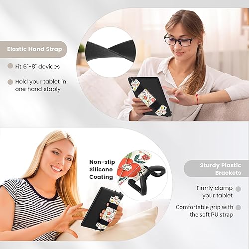 Miniatura 5 de MoKo Correa de mano suave para Kindle eReaders Fire de 6 a 8 pulgadas, KindleKoboVoyagaLenovoSony Kindle E-Book, correa de mano versátil de alta