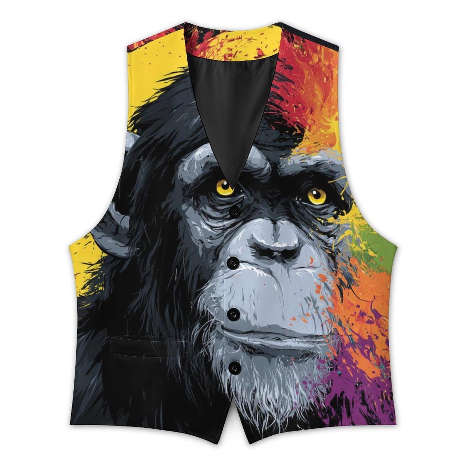 Reggae Chimpanzee Fashion - Gilet da uomo | Personalità vestito gilet per festa di nozze formale