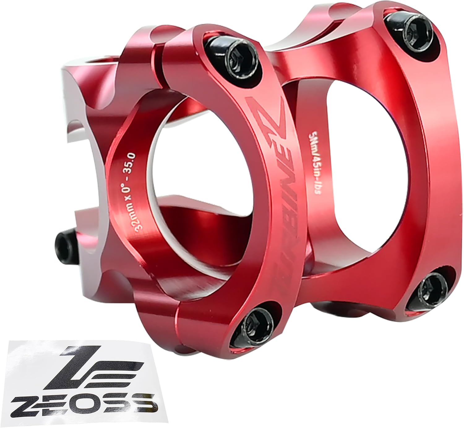RaceFace Turbine R 35 MTB Stem 35x32mm +/- 0 Degree Red Sticker, RF3180-ZEO