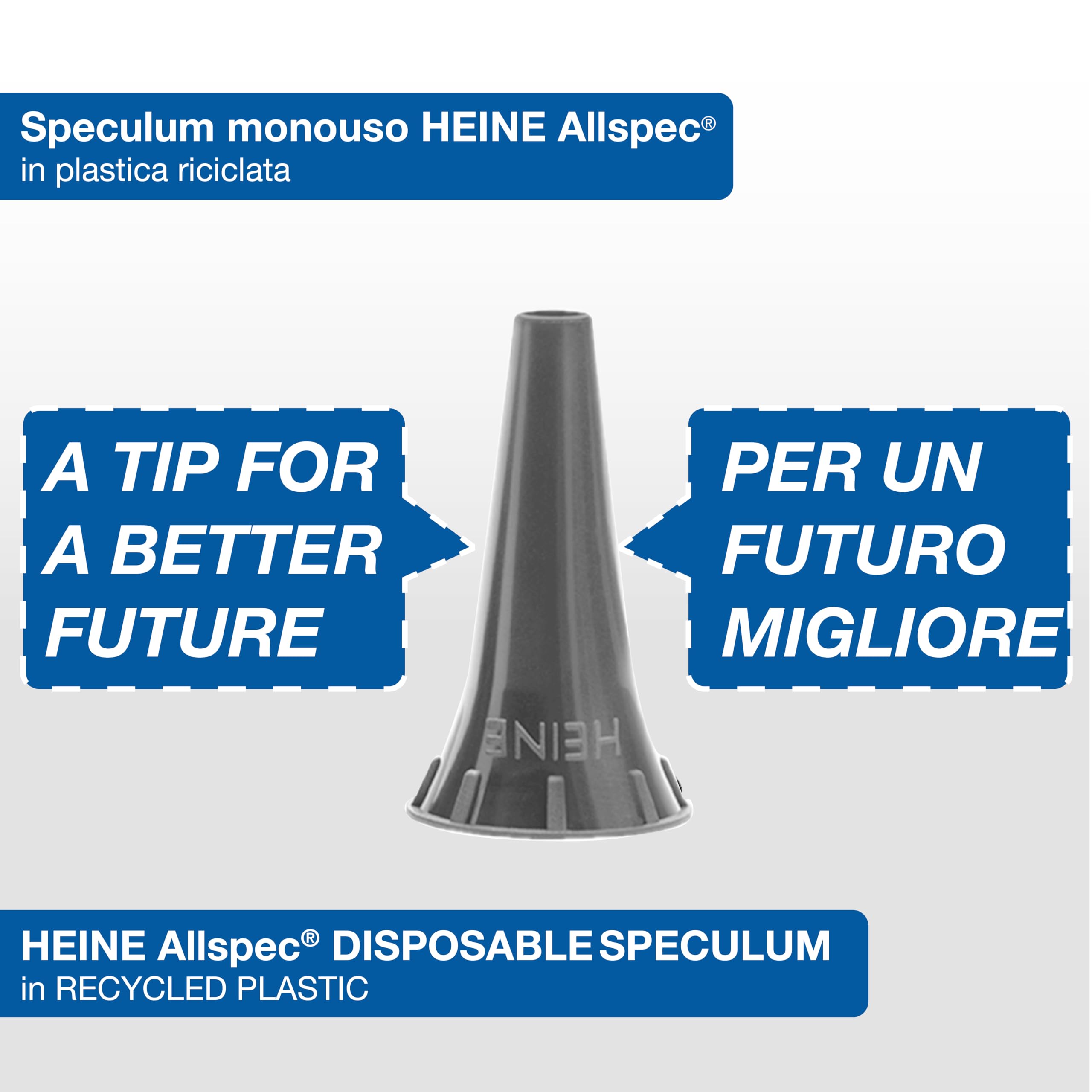 Heine allspec spéculums auriculaires de uso único 2,5 mm 100 piezas