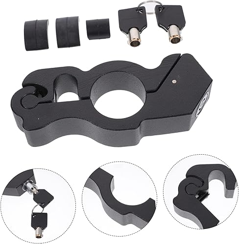 Miniatura 3 de Cerradura de seguridad para motocicleta, 1 juego de cerradura de bocina, cerradura de acelerador, cerradura de manillar de motocicleta, accesorios
