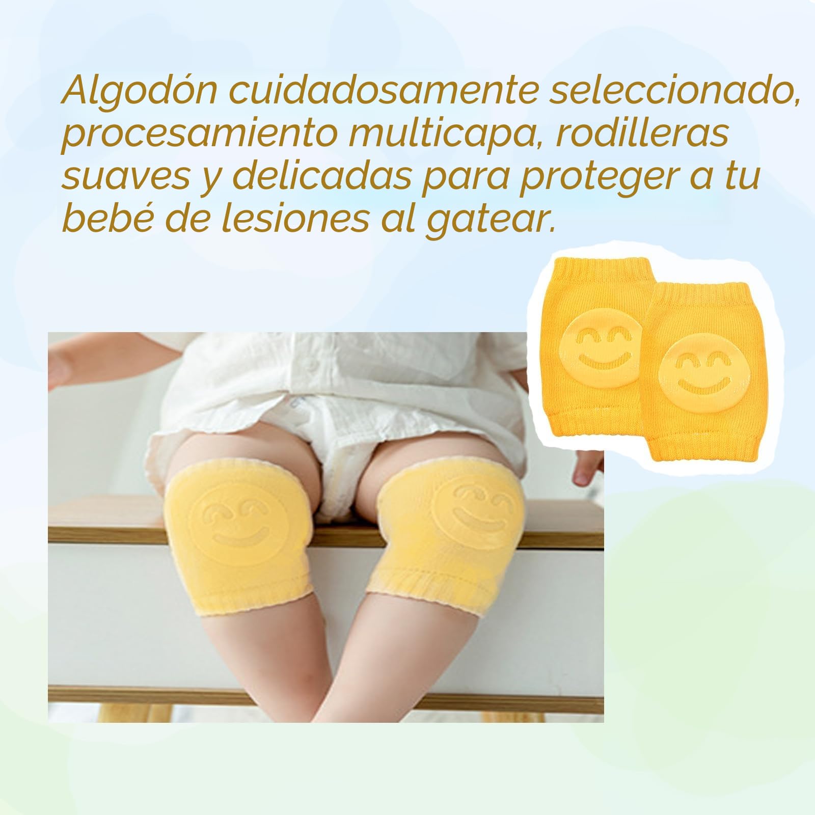 Protector de cabeza y mochila para gatear, cojín de seguridad y almohadillas de seguridad para niños de 4 a 24 meses