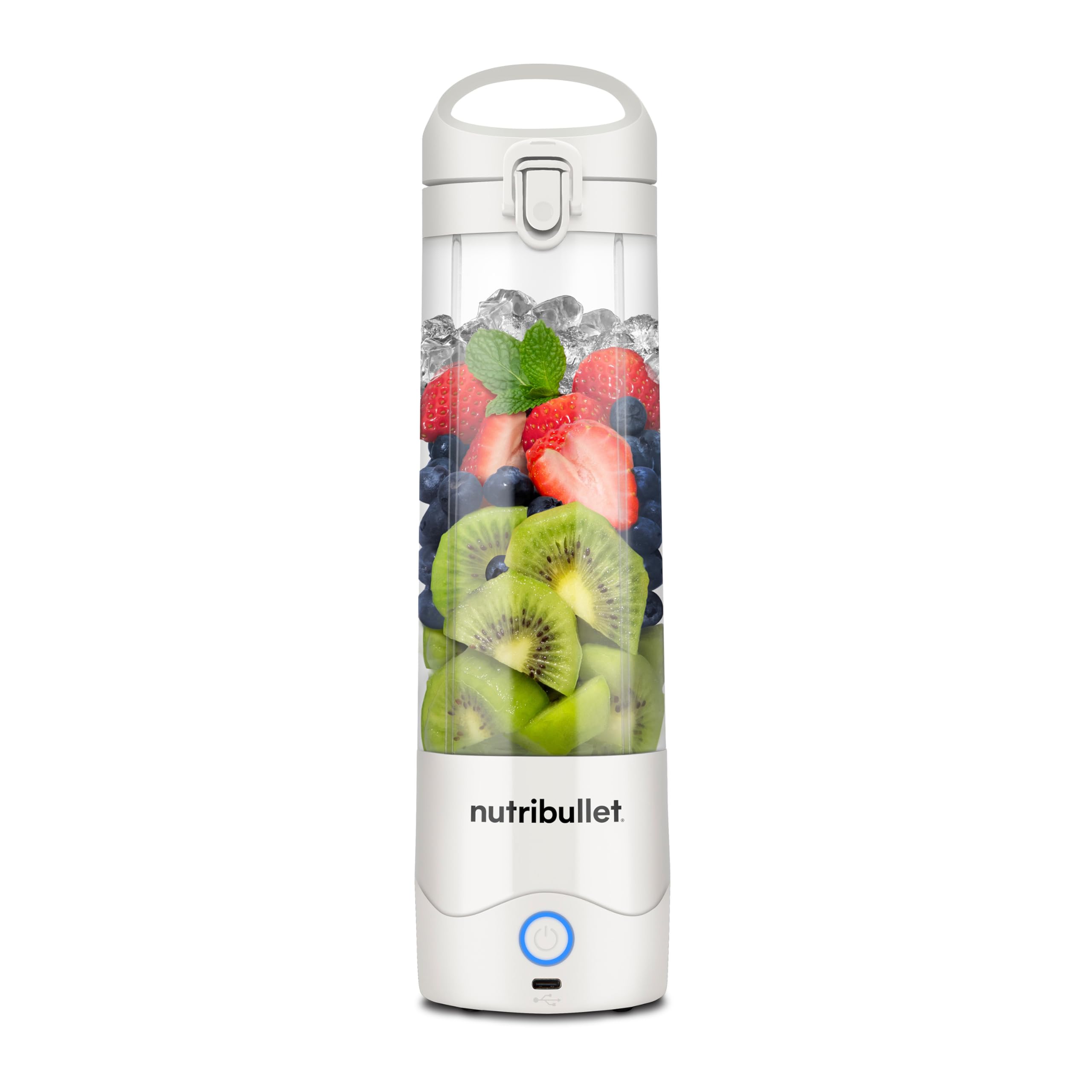 Mélangeur portable nutribullet NBPB50100W blanc avec un grand récipient sans fil de 590 ml