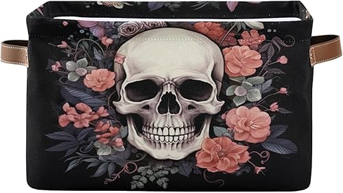 Miniatura 46 de Cesta de almacenamiento de vacas de las tierras altas con asas, cestas de almacenamiento plegables para estantes, sala de estar, decoración